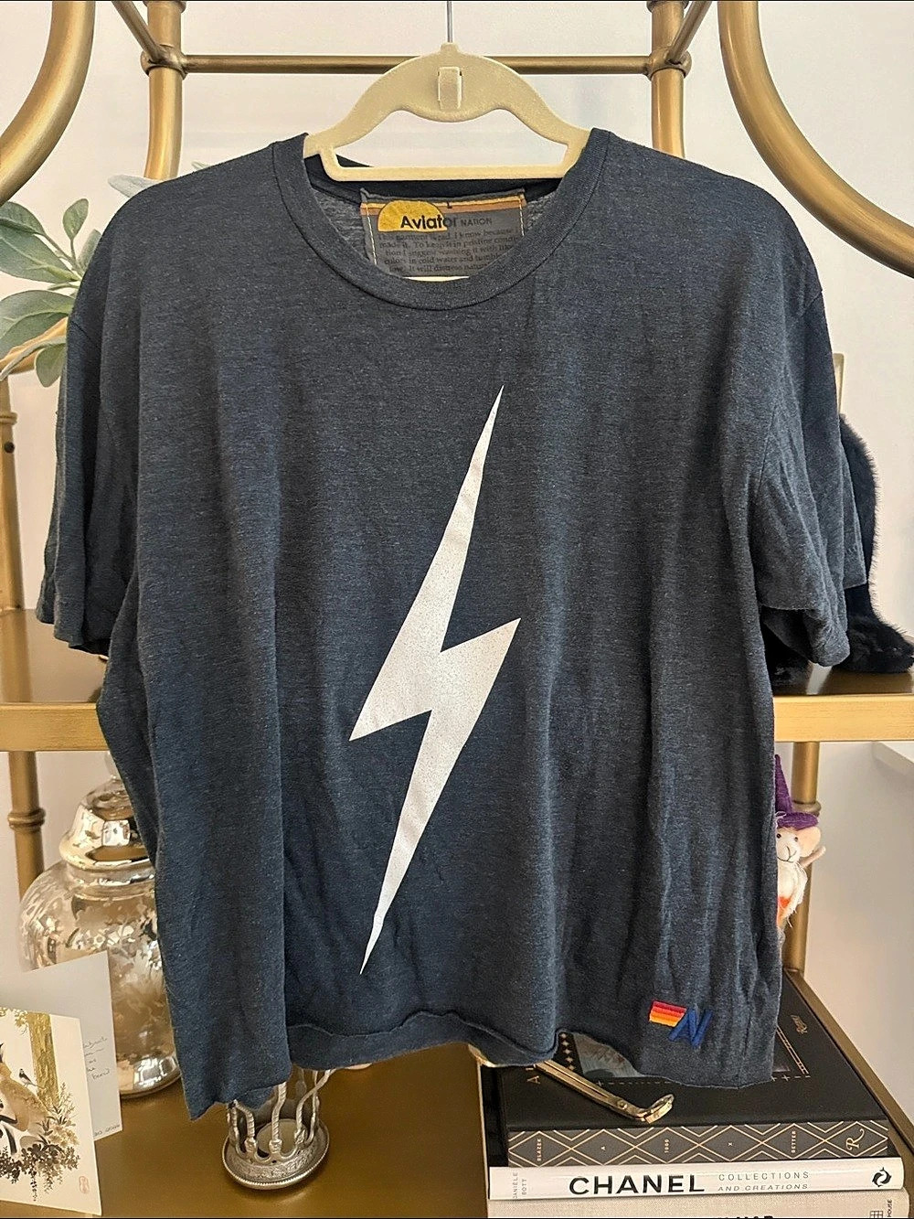 Aviator Nation Bolt Tee Lightning Boyfriend Short Sleeve Tee